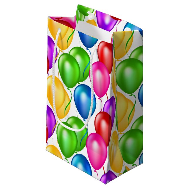 Birthday Balloons Paper Gift Bag (Front Angled)