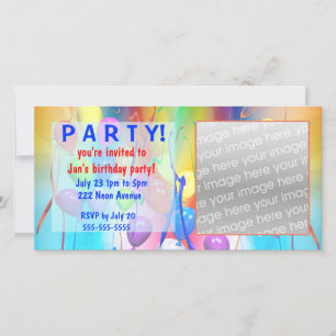 Birthday Balloons Party Invitation