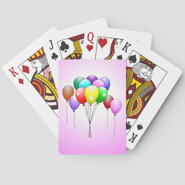 Birthday Balloons Playing Cards (Back)