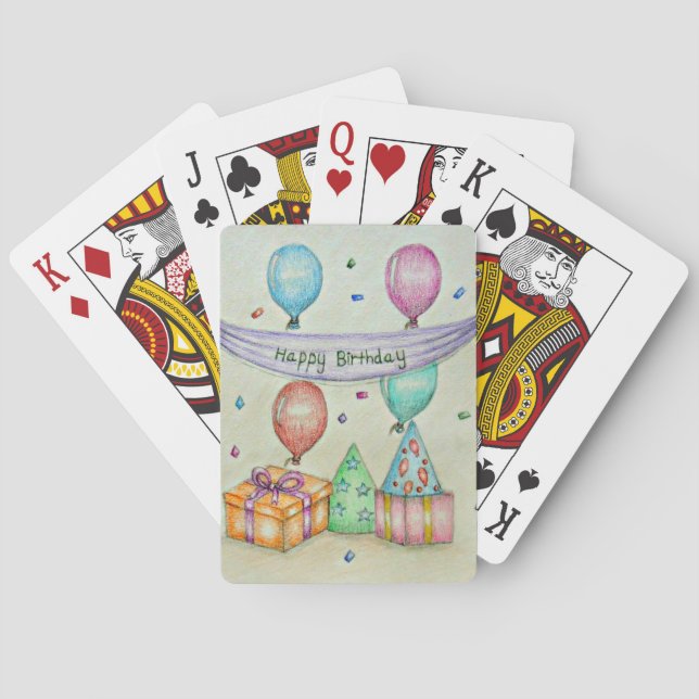 birthday balloons playing cards (Back)