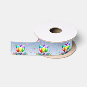 Birthday Balloons Satin Ribbon