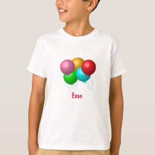 Birthday Balloons with Name T-Shirt
