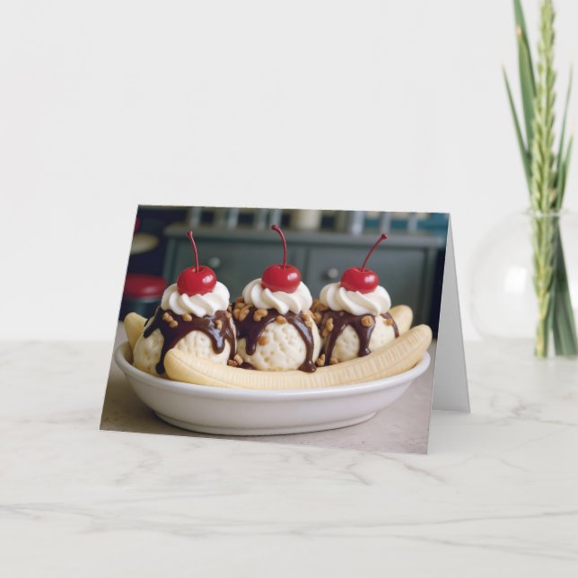 Birthday Banana Split  Card (Front)