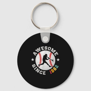 Birthday Baseball Lover Gift 64 Years Old Awesome  Keychain