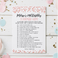 Birthday Bash Scavenger Hunt Game Card