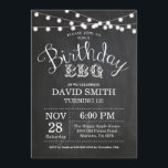 Birthday BBQ Invitation 13th Birthday Chalkboard<br><div class="desc">Birthday BBQ Invitation. 13th Birthday Invitation Chalkboard Background with String Lights. 13th 15th 16th 18th 20th 21st 30th 40th 50th 60th 70th 80th 90th 100th, Any age. Adult Birthday. Woman or Man Male Birthday Party. For further customization, please click the "Customize it" button and use our design tool to modify...</div>