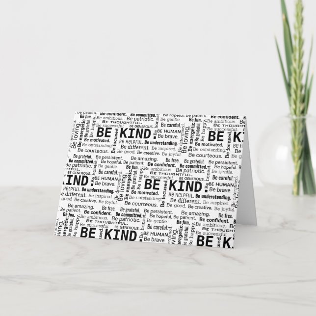 Birthday Be Kind Word Cloud Card (Front)