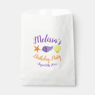 Birthday Beach Pool Party Summer Seashells Favour Bag
