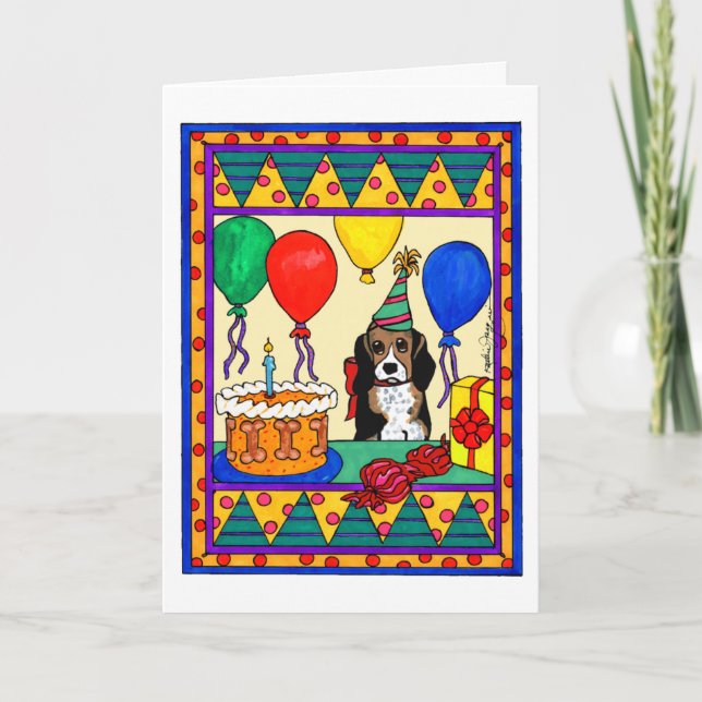 BIRTHDAY BEAGLE CARD (Front)