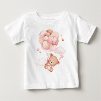 Birthday Bear Bash: Balloon Celebration Toddler Baby T-Shirt