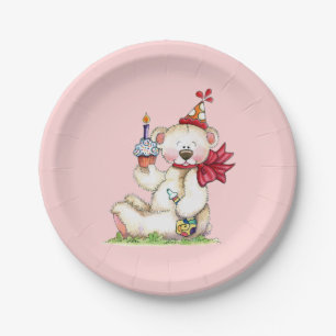 Birthday Bear Paper Plate