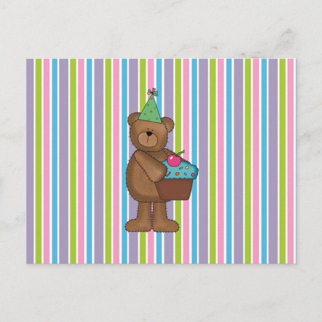 birthday bear postcard (Front)