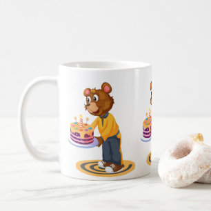 Birthday Bear Surprise Coffee Mug