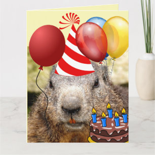 BIRTHDAY BEAVER FUNNY BIRTHDAY GREETING BIG CARDS