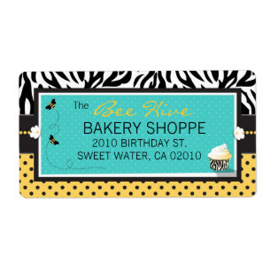 Birthday Bee Business Shipping Label