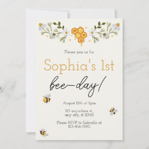 Birthday "Bee-Day" Invitation