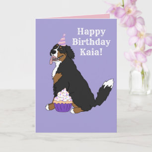 Birthday Bernese Mountain Dog  Card