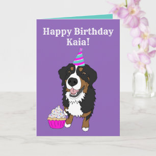 Birthday Bernese Mountain Dog  Card