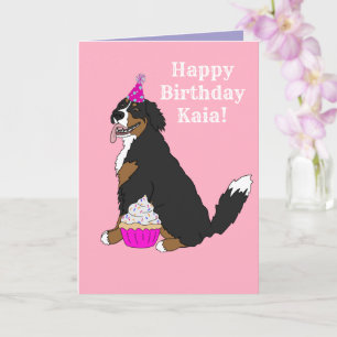 Birthday Bernese Mountain Dog Card