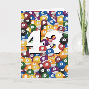 Birthday Billiard Balls For 43rd Birthday Card