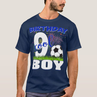 Birthday  Birthday Cool 9 Years Soccer Boy T-Shirt