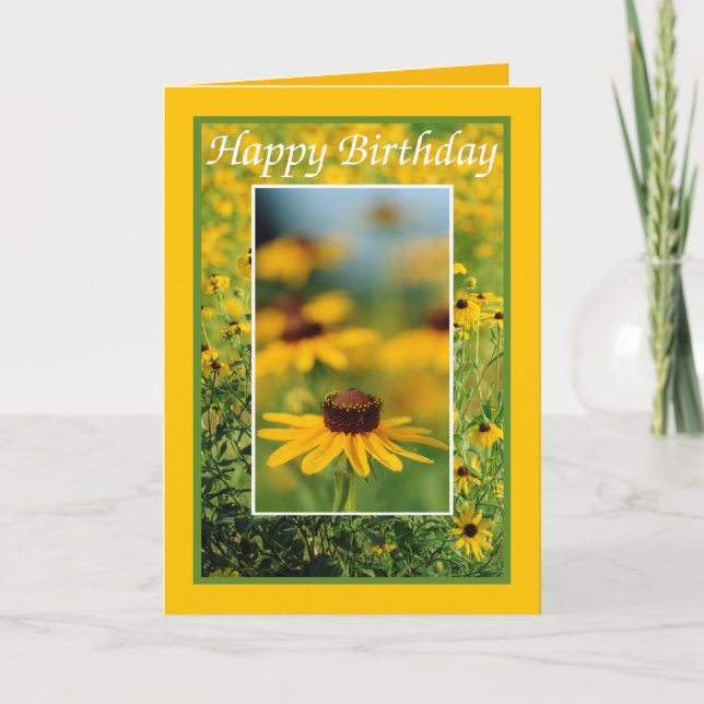 Birthday - Black-Eyed Susans Greeting Card (Front)