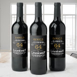 Birthday Black Gold<br><div class="desc">A personalized elegant wine bottle label that is easy to customize for that special birthday party occasion.</div>