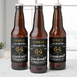 Birthday Black Gold<br><div class="desc">A personalized elegant birthday beer bottle label that is easy to customize for that special birthday party occasion.</div>
