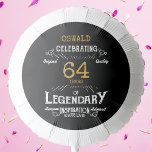 Birthday Black Gold Any Age<br><div class="desc">A personalized elegant balloon that is easy to customize for that special birthday party. The retro black and gold design adds a touch of refinement to that special celebration.</div>