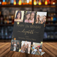 Birthday black gold stars best friends photo