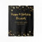Birthday Black Gold Stars Personalized Your Colour
