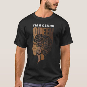 Birthday Black Queen Gemini Melanin African Americ T-Shirt