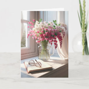 Birthday Bleeding Heart Bouquet With Book Card