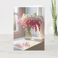 Birthday Bleeding Hearts In Mason Jar