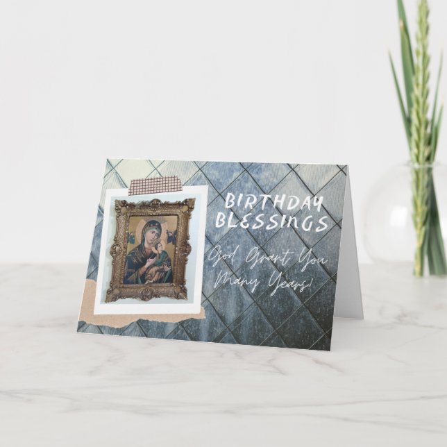 Birthday Blessings! - God Grant You Many Years! Card (Front)