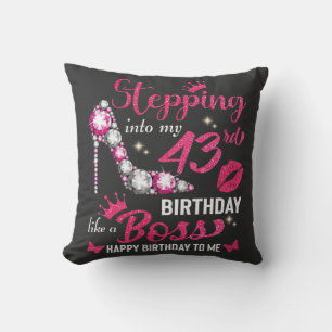 Birthday Bling Shirt Personalized Birthday Shirt Throw Pillow