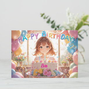 Birthday Bliss in Anime Style