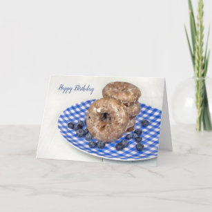 birthday blueberry doughnuts card