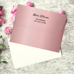Birthday blush pink glitter drips envelope<br><div class="desc">Girly and glamourous. A blush pink metallic looking background with faux glitter drips,  paint dripping look. Personalize and add a name and address. The name is written with a modern and trendy handlettered style script. Grey coloured letters.  Perfect for birthday party invitations!</div>