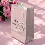 Birthday Blush Pink Monogram Name Small Gift Bag<br><div class="desc">Celebrate in style with our Birthday Blush Pink Monogram Name Small Gift Bag. This chic and personalized gift bag features a soft blush pink background with an elegant monogram design, perfect for adding a unique touch to any birthday gift. Crafted from high-quality materials, it’s durable and designed to hold small...</div>