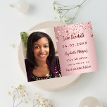 Birthday blush pink photo save the date<br><div class="desc">Add a vertical size photo. A blush pink gradient background colour,  decorated with stars. Personalize and add a name and the details.</div>