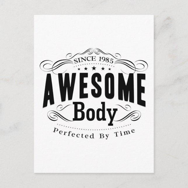 Birthday Born 1985 Awesome Body Postcard (Front)