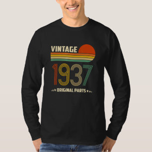 Birthday Born In 1937 Original Parts Vintage T-Shirt