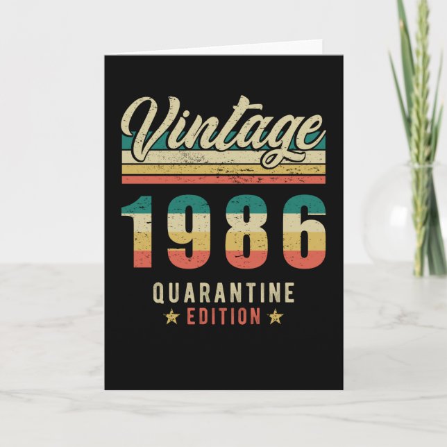 Birthday Born In 1986 Card (Front)