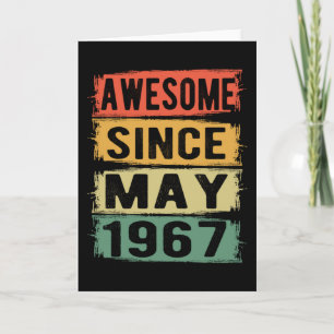 Birthday Born In May 1967 Card