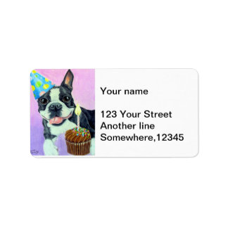 Birthday Boston Label