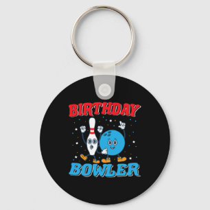 Birthday Bowler - Boys Birthday Funny Kids Bowling Keychain