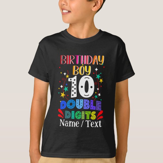 Birthday Boy 10 Double Digits T-Shirt (Front)
