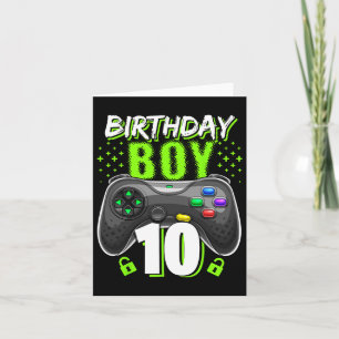 Birthday Boy 10 Video Game Controller Gamer 10th B Card