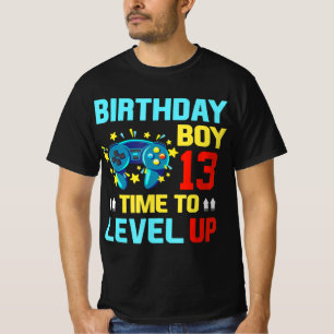 Birthday Boy 13 13 Year Old Video Games Gift Kids T-Shirt